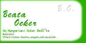 beata ocker business card